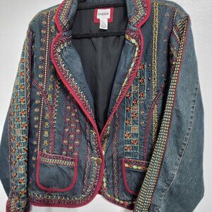 CHICOS Cardigan Jacket embroidered